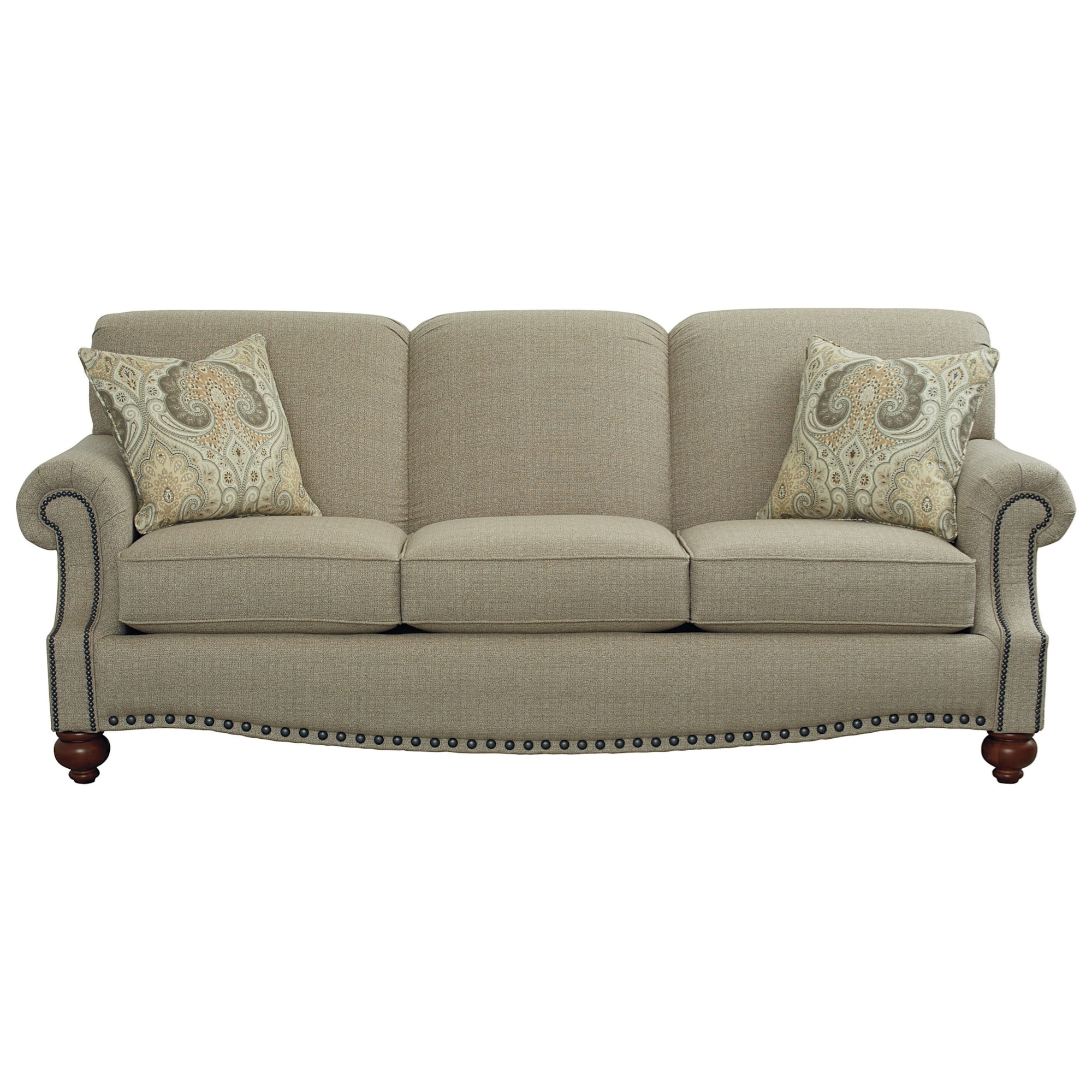 Bassett Hunt Club 269762 Traditional Sofa with Rolled Arms Wayside